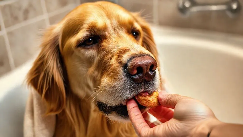 Ansiedade Pós-Banho em Cães Idosos? 5 Petiscos Seguros para a Calma!